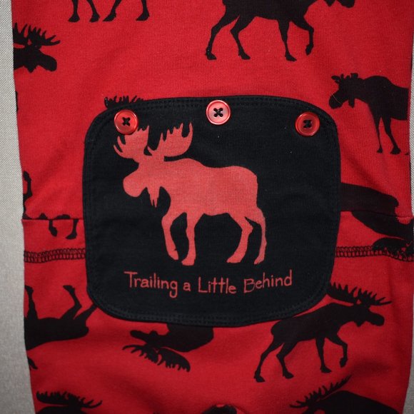 Little Blue House Moose Snap-Up Trailing a Little Behind Footless 12-18 M - Picture 6 of 8